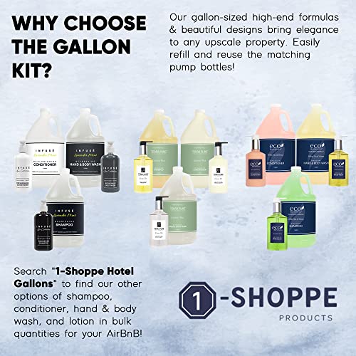 Галон H2O Tropical Infuse и набор от дозаторов | 1-Шоп All-In-Kit | Галон Шампоан-Балсам за измиване на тялото | за Еднократна употреба