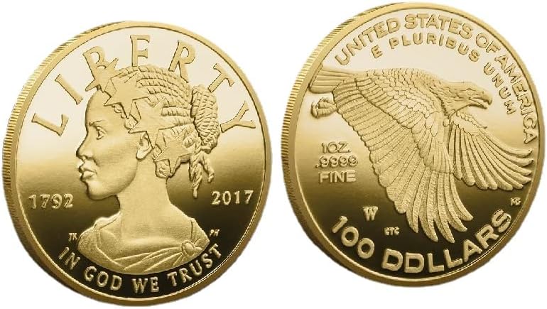 монета на Свободата 30 мм * 2 мм, Златна Монета с Релефни, една Сребърна Монета Възпоменателна Монета Американски Орел, Монети
