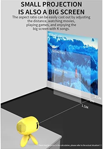WIONC led домашно мини проектор Поддържа мобилен телефон с 1080P екран Мултимедиен плейър Детски подарък (Цвят: YG220 Черен, размер: