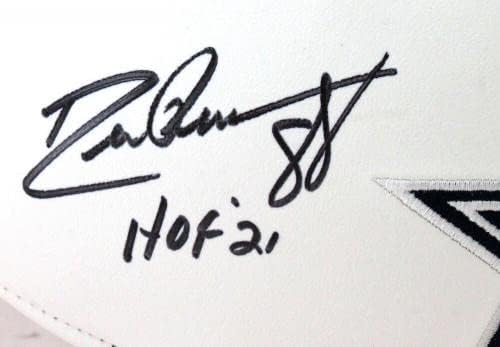 Футболна топка с автограф на Роджър Штаубаха /Дрю Пиърсън / Тони Дорсетта с логото на HOF - JSA W - Футболни топки с автографи
