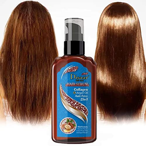 DISAAR Beauty Серум за коса Срещу резба 2в1 Мека Формула Подхранва, Възстановява Цвета, Защитава Повредените коси 120 мл /4,23 течни