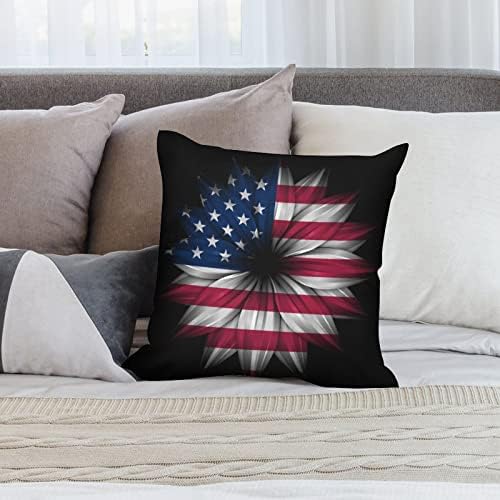 Флаг на САЩ, Калъфки за възглавници с Подсолнухом, Комплект от 2 Възглавници, Калъф за мека мебел, Спални, Автомобили, Декоративни Калъфки