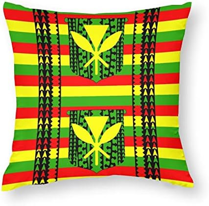 Tribal Флаг Канака Маоли, Комплект от 2 покрива възглавница, Квадратни Калъфки за мека мебел, Спални, Автомобили, Декоративни