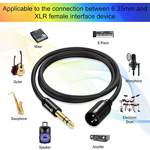 Кабел ANNNWZZD 1/4 инча към XLR-кабел, 6,35 мм TRS до 3-номера за контакт XLR-штекерному Балансному соединительному кабел-(30 фута/ 30