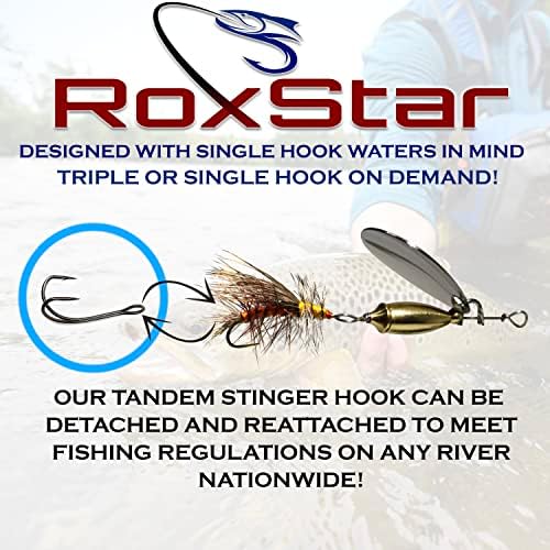 RoxStar Fly Strikers - Изработени ръчно в САЩ - Доказани в цялата страна, Най-универсална риболовна блесна за риболов на