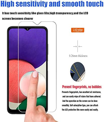 [2 + 2] е Съвместим с защитно фолио за Samsung Galaxy A22 4G 2 + 2 опаковки за защита на обектива на камерата, защитен слой от