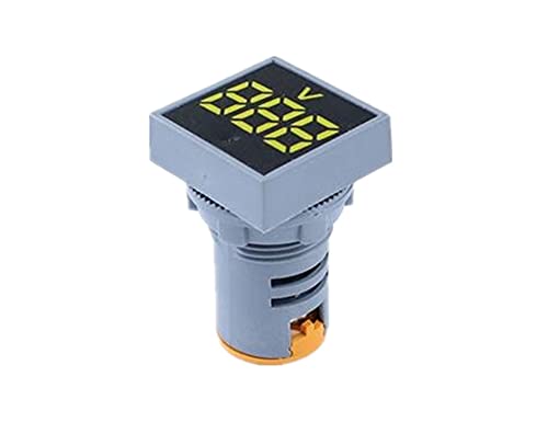 NIBYQ 22 мм Мини Цифров Волтметър Квадратен ac 20-500 В Волта Тестер за напрежение на електромера Led лампи Дисплей (Цвят: зелен)