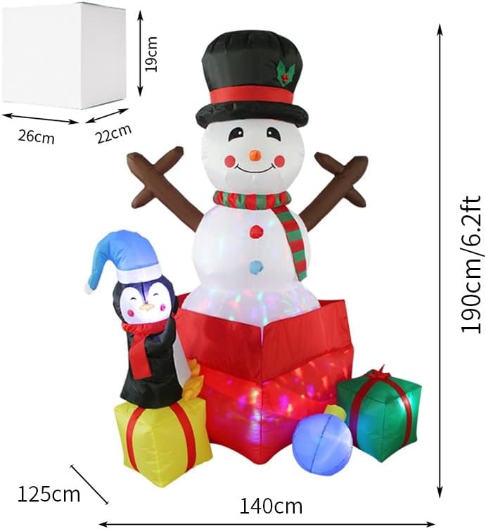 EESLL Надуваеми Коледна Украса Външно Коледна украса Надуваем Снежен човек и Penguin Лек Снежен човек Надуваеми Градински