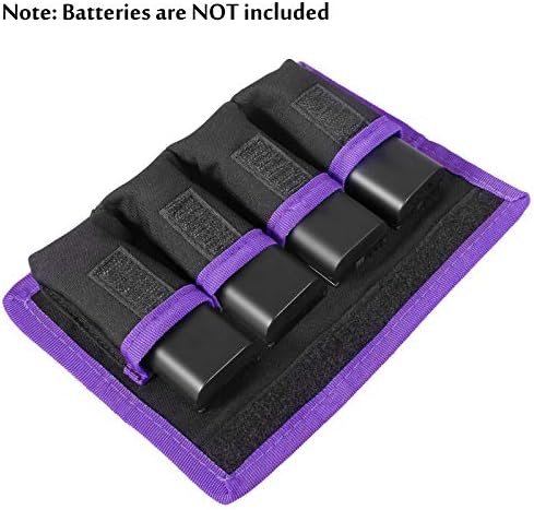 Чанта за съхранение на батерии Meking с 4 джобове за огледално-рефлексен фотоапарат, подходящ за батерии AA/AAA и LP-E6, LP-E8, LP-E10,