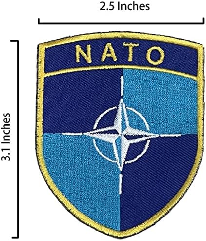 A-ONE Военна нашивка на НАТО от гореща кожа + Нашивка с флага на Португалия, Апликация с национален иконата, Борба с нашивка, за