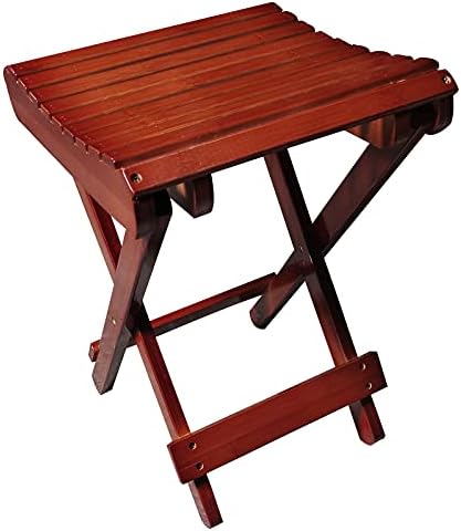 Сгъваем бамбуков стол BECUTY с височина 16 см - Преносим стол за крака на закрито и на открито - Напълно Сглобени столче за душ за краката,
