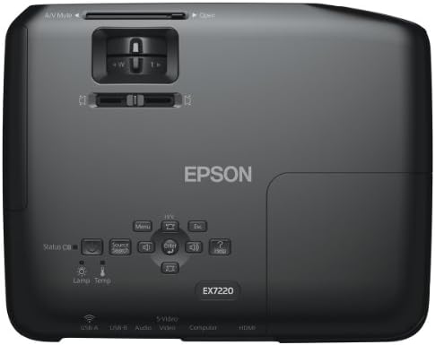 Epson EX7220, Широкоекранен HD WXGA проектор, Безжичен, Цвят и яркост 3000 Лумена, Бяла яркост 3000 Лумена, 3LCD Проектор