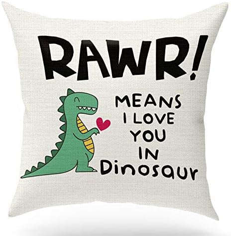 Подарък с Динозавром KongMoTree, Подарък за двойка Динозаври, Подарък за Любителите на Динозаврите, Букви RAWR Означават, че Те Обичам в