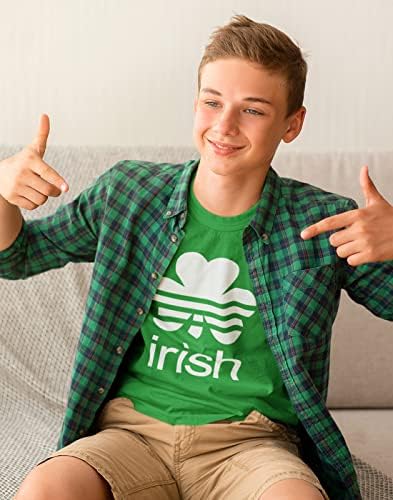 Тениска в Деня на Св. Патрик Ирландски Талисман с Детелина, Младежка Тениска с Регланом За деца