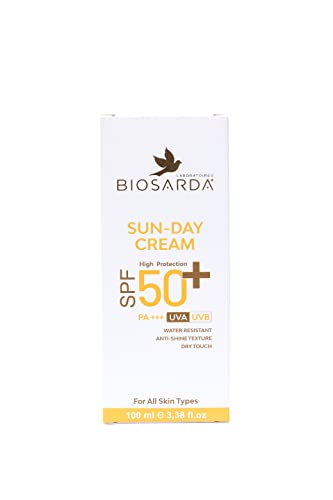 Слънцезащитен крем - Biosarda Sunscreen Spf 50 Слънцезащитен лосион за лице на широк спектър Spf 50 Безтегловен и освежаване на допир,
