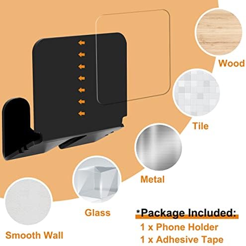 Desing Wish Стенен Държач за Телефона, монтиран на стената стойка За Телефон, Залепваща Поставка за Мобилен Телефон, Акрилни