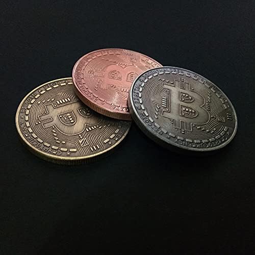 3шт Възпоменателна Монета, Позлатена Сребърна Монета Биткоин Биткоин Виртуална Криптовалюта 2021 Ограничена Серия са подбрани
