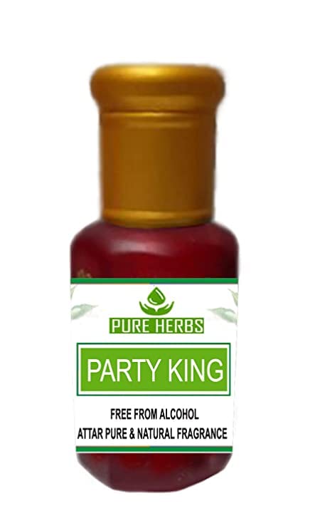Pure Herbs Party King Attar Без алкохол За мъже, Подходящ за специални случаи, партита и ежедневна употреба 3 мл