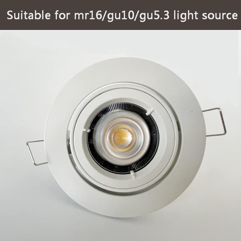 ECHENLED Опаковка от 6 бр EC8142-2 Led лампа MR16 Размер силует: 3.3 инча GU5.3 GU10 Алуминиева построена кръгла рамка на корпуса