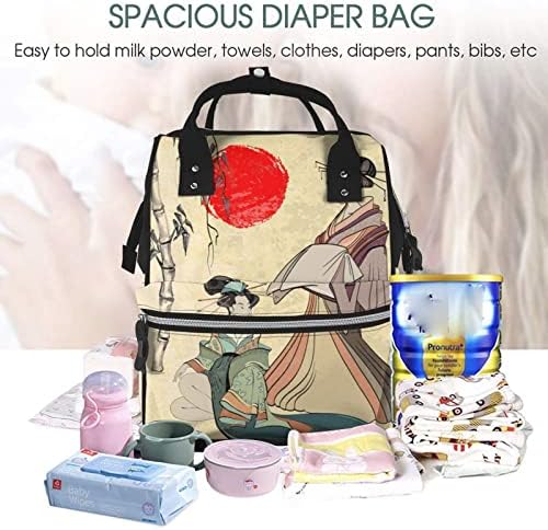 Раници за смяна на пелени За майките в японски стил-Гейша-Girl-Japan Travel Bookbag Чанти за Памперси Back Pack
