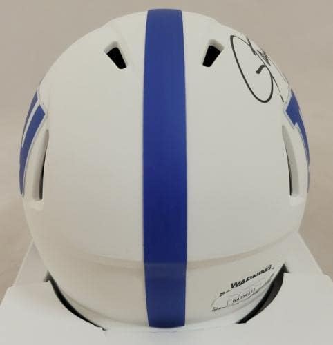Лорънс Тейлър Подписа мини-Каска New York Giants Lunar Eclipse Speed Mini Helmet Jsa Coa - Мини-Каски NFL с автограф