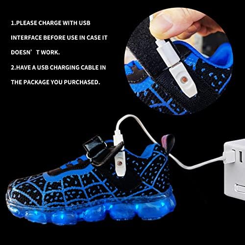 YUNICUS/Детски обувки с led светкавица, Маратонки с покрив във формата на Паяк, USB Зареждане, за Момчета и Момичета, най-Добрият