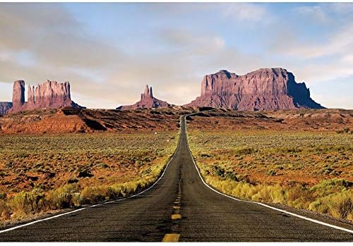 На фона на магистралата Baocicco 12x8 метра Писта Американската Долината на Монументите Пустинен Вид, Синьо Небе, Облаци Фон за Снимки Пътуване