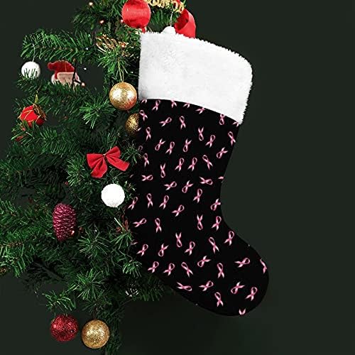 XKAWPC Рак На Гърдата Розовата Лента Коледни Чорапи Подарък Пакет за Бонбони за Празнични Партита Декорация на Дома