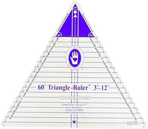 Триъгълник на Маркетингова Линия от Michell 60 Градуса 12 инча, Прозрачен