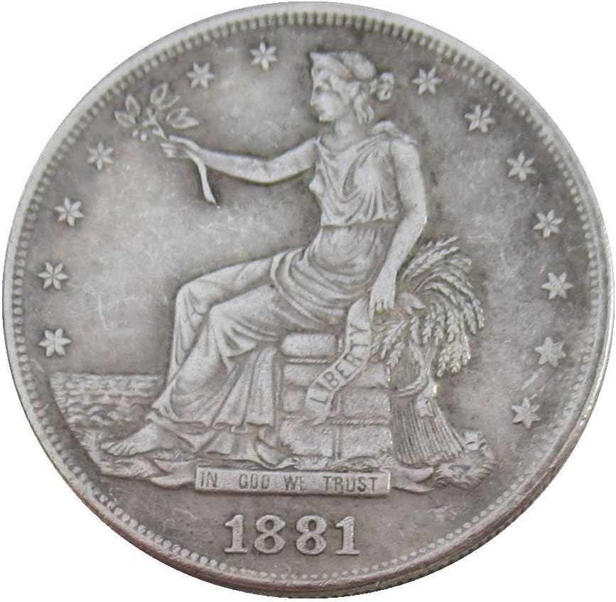 Възпоменателна монета Take Flower 1881 г. на стойност 1 щатски долар, Точно Копие със Сребърно покритие