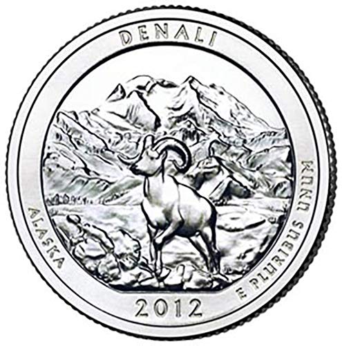 2012 P, D, S BU Denali Националния парк Аляска NP Quarter Choice Комплект от 3 монети, Монетен двор на САЩ, без да се прибягва