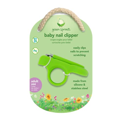 детска машина за рязане на нокти green sprouts | Безопасно подстригайте ноктите на бебето, за да не се надраска | Силиконов калъф