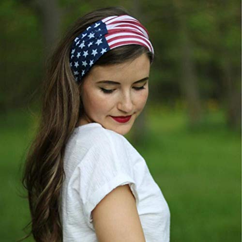 Превръзка на главата за една кауза - Набиране на тюрбанов с флага на сащ и бордо тръба за жени - Модни аксесоари за коса, перфектно