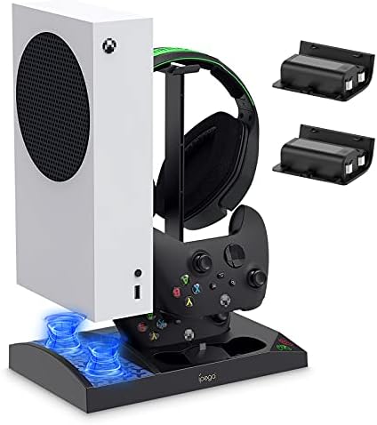 Поставка за зарядно устройство с охлаждащ вентилатор за конзолата и контролера на Xbox серия S, Вертикална Двойна док-станция