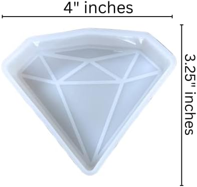 Силиконова Форма Diamond Car Freshie |4x3,25x0,8 инча за Ароматни Топки, Автомобилни Свещи, Сапуни, Безопасни за Печене във