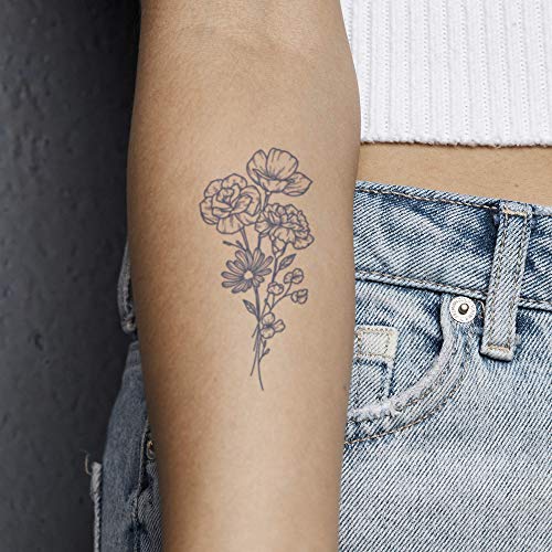 Комплект за временни татуировки Inkbox, дългосрочно временна татуировка, включва в себе си Flaneur и Amore с водоустойчиви мастило ForNow,