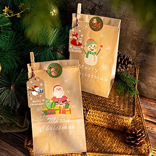 100шт Кафява Крафт хартия, Коледни Подаръци Бележки в 10 Модели Коледни Мотиви Дизайн Етикети Карти за направи си САМ Коледна
