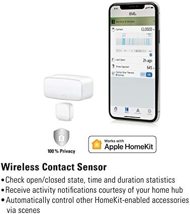 Eve Energy - Умен дом Apple HomeKit, Интелигентна вилица и електромера, Врати и прозорци - Безжичен контактен сензор Apple