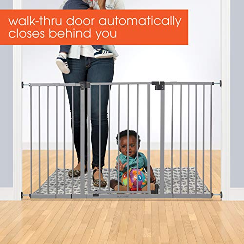 Лятото сигурно място за бебета Сверхширокие защитни врата с ширина 28,5 - 52 инча за Врати отвори и стълби, Автоматично се затварят и се