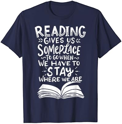 Подарък Тениска за четене Читател, Любител на книги, Библиотека от литература на месец