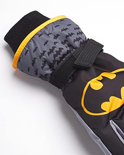 Ски ръкавици с Бэтменом за момчета WARNER BROS - Зимни Ски Ръкавици или Ръкавици с логото на Супергерой, Размер На 4-7 години, Ръкавица