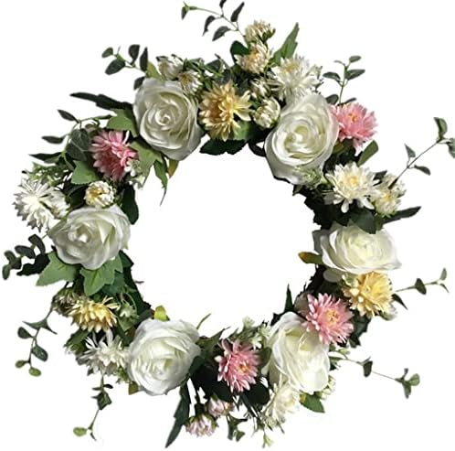 FDJFDJ 16-Инчовата Хризантема Цветни Рози Вратата, Венец Сватбен Декоративен Венец