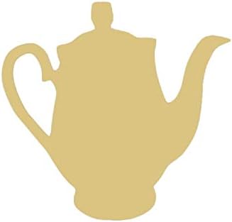 Чайник Силует Недовършени Дървени Чай Реколта Кухня МДФ Форма на Платно Стил 1 (6)