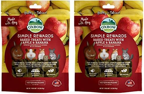 Печени екстри Oxbow Simple Rewards с вкус на ябълки и банани, 3 грама (2 опаковки / общо 6 мл)