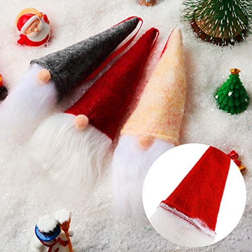 Джудже една Голяма Коледна Елха, 25-Инчов шведски украса Tomte Gnome, Скандинавски Плюшено Украшение на Дядо Коледа и 6 броя 5,5-Инчов