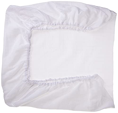 SwaddleDesigns Чаршаф за легло от Мягчайшего Futon Плат /Чаршаф за деца за Момичета и момчета, чисто Бяло (опаковка от 2 броя)