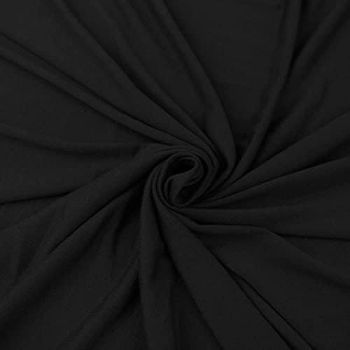 Eovea - Памучен плат със спандексом - Трико от Джърси -95% памук и 5% ликра за тениски, потници, леки рокли и други дрехи - с ширина 60 см и еластичност до 2 см | 10 унции (бял, 1 я?