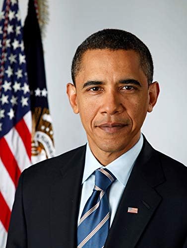 Снимка на официален портрет на президента Барак Обама - Историческо произведение на изкуството 2009 г. - (5 x 7) - Полуглянцевый