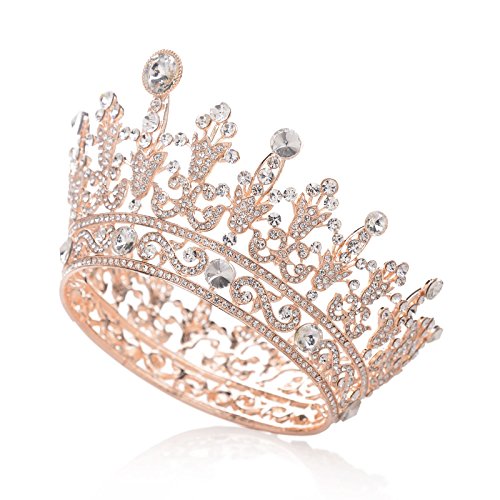 Скъпа Кристален Короната на Кралица на жените, Пълна Кръгла Диадема на Рожден Ден, Crown за Торта, Празнична Сватбена Тиара за Бала, Crown