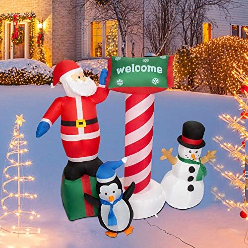 Коледен Надуваем Дядо Коледа, Снежен Човек Пингвин С Дължина 5,2 Метра, Выдуваемый Въздух На Открито Декор